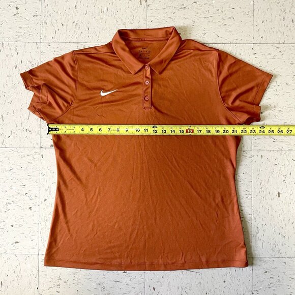 Nike Mens Polo Shirt XL Orange DriFit Golf Short Sleeve Casual Gym Outdoor - Picture 3 of 7